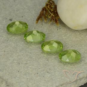 Peridot Gemstones in 8 x 6 mm (calibrated) Size for Sale, Peridot Stones in Medium Green Color