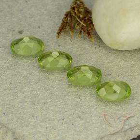 Peridot Gemstones in 8 x 6 mm (calibrated) Size for Sale, Peridot Stones in Medium Green Color