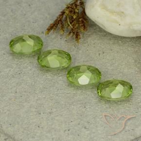 Peridot Gemstones in 8 x 6 mm (calibrated) Size for Sale, Peridot Stones in Light Lively Green Color