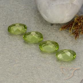 Peridot Gemstones in 7.6 x 5.6 mm Size for Sale, Peridot Stones in Medium Green Color