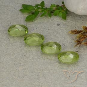 Peridot Gemstones in 7.6 x 5.6 mm Size for Sale, Peridot Stones in Medium Green Color
