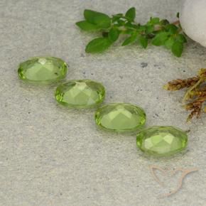 Peridot Gemstones in 8 x 6 mm (calibrated) Size for Sale, Peridot Stones in Lively Green Color