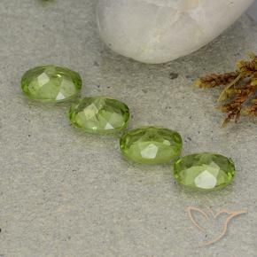 Peridot Gemstones in 7.6 x 5.8 mm Size for Sale, Peridot Stones in Medium Green Color