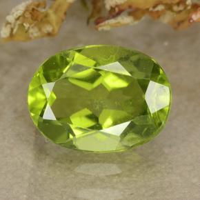 Verde vivo Peridoto Gema - 1.4ct Forma ovalada (ID: 484301)