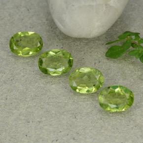 gelblich-grün Peridot Edelstein - 1.1ct Oval facettiert (ID: 484335)