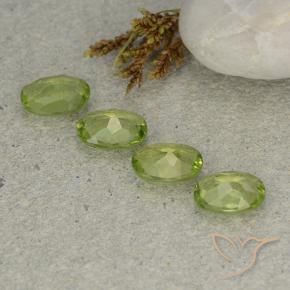 Peridot Gemstones in 7.9 x 5.6 mm Size for Sale, Peridot Stones in Light Lively Green Color