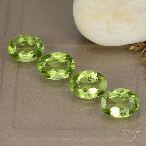 5.07 ct Oval Cut Peridot, 8 x 5.9 mm From China, Photo A