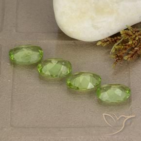Peridot Gemstones in 7.8 x 5.7 mm Size for Sale, Peridot Stones in Light Lively Green Color