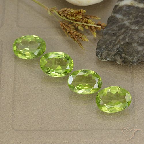 4.29 ct Oval Cut Peridot, 7.6 x 5.5 mm From China, Photo A