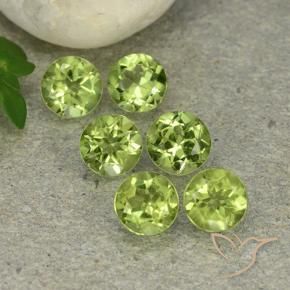 2.87 ctw Green Peridot Stones, Natural Peridot in Round Facet Shape for Sale