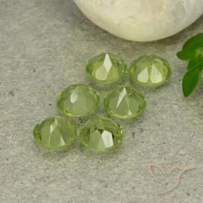 Peridot Gemstones in 4.8 mm Size for Sale, Peridot Stones in Yellowish Green Color