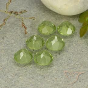 Peridot Gemstones in 4.8 mm Size for Sale, Peridot Stones in Medium-Light Green Color