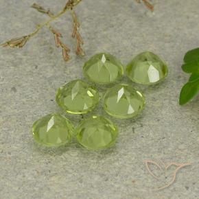 Peridot Gemstones in 5 mm (calibrated) Size for Sale, Peridot Stones in Yellowish Green Color