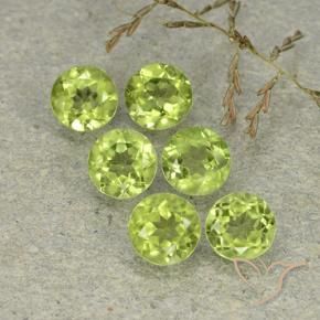 2.85 ctw Green Peridot Stones, Natural Peridot in Round Facet Shape for Sale