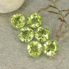 2.65 ctw Green Peridot Stones, Natural Peridot in Round Facet Shape for Sale