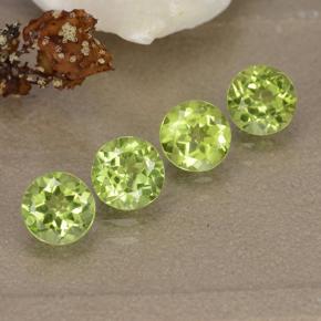 1.99 ctw Green Peridot Stones, Natural Peridot in Round Facet Shape for Sale