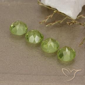 Peridot Gemstones in 5 mm (calibrated) Size for Sale, Peridot Stones in Medium Green Color