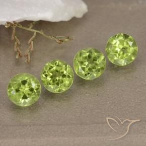 2.13 ctw Green Peridot Stones, Natural Peridot in Round Facet Shape for Sale