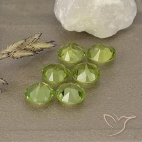Peridot Gemstones in 5 mm (calibrated) Size for Sale, Peridot Stones in Yellowish Green Color