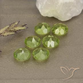 Peridot Gemstones in 5 mm (calibrated) Size for Sale, Peridot Stones in Yellowish Green Color