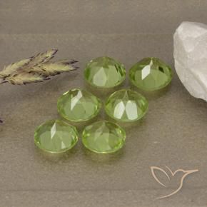 Peridot Gemstones in 5 mm (calibrated) Size for Sale, Peridot Stones in Lively Green Color