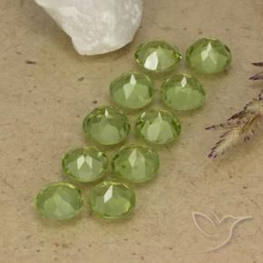 Peridot Gemstones in 5 mm (calibrated) Size for Sale, Peridot Stones in Medium Green Color