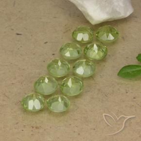 Peridot Gemstones in 4.3 mm Size for Sale, Peridot Stones in Light Lively Green Color