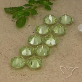 Peridot Gemstones in 4.8 mm Size for Sale, Peridot Stones in Light Lively Green Color