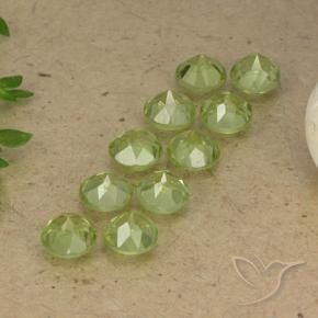 Peridot Gemstones in 4.5 mm (calibrated) Size for Sale, Peridot Stones in Light Green Color
