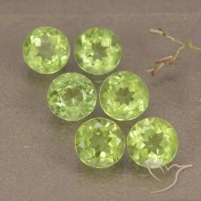 2.86 ctw Green Peridot Stones, Natural Peridot in Round Facet Shape for Sale