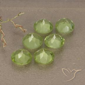 Peridot Gemstones in 5 mm (calibrated) Size for Sale, Peridot Stones in Light Lively Green Color