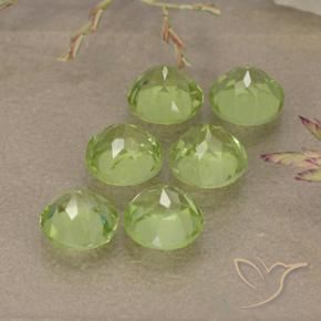 Peridot Gemstones in 4.8 mm Size for Sale, Peridot Stones in Light Green Color