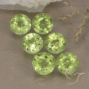 2.98 ctw Green Peridot Stones, Natural Peridot in Round Facet Shape for Sale
