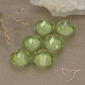 Peridot Gemstones in 5 mm (calibrated) Size for Sale, Peridot Stones in Light Lively Green Color