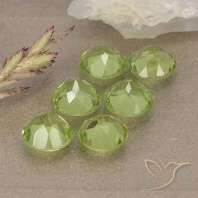 Peridot Gemstones in 5 mm (calibrated) Size for Sale, Peridot Stones in Light Lively Green Color