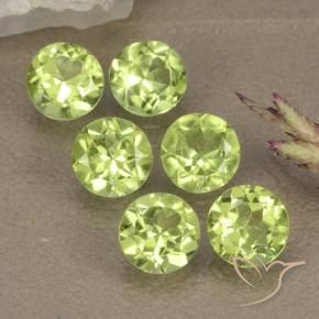 2.92 ctw Green Peridot Stones, Natural Peridot in Round Facet Shape for Sale