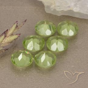 Peridot Gemstones in 5 mm (calibrated) Size for Sale, Peridot Stones in Light Green Color