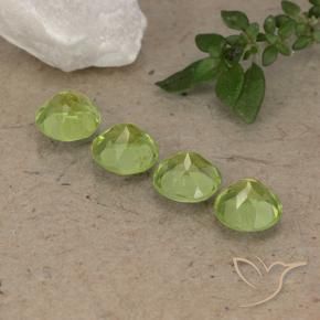 Peridot Gemstones in 5 mm (calibrated) Size for Sale, Peridot Stones in Light Lively Green Color