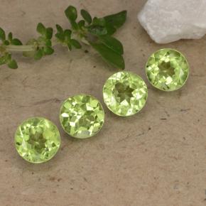 2.06 ctw Green Peridot Stones, Natural Peridot in Round Facet Shape for Sale