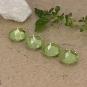 Peridot Gemstones in 5 mm (calibrated) Size for Sale, Peridot Stones in Light Lively Green Color