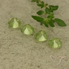 Peridot Gemstones in 4.8 mm Size for Sale, Peridot Stones in Light Lively Green Color