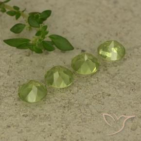 Peridot Gemstones in 5 mm (calibrated) Size for Sale, Peridot Stones in Yellowish Green Color