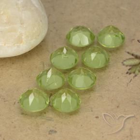 Peridot Gemstones in 5 mm (calibrated) Size for Sale, Peridot Stones in Medium Green Color