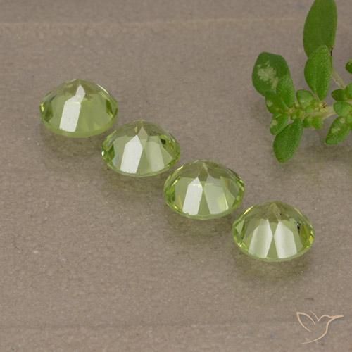 Peridot Gemstones in 4.5 mm (calibrated) Size for Sale, Peridot Stones in Light Lively Green Color