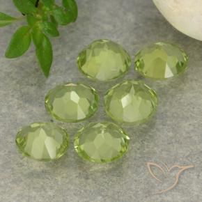 Peridot Gemstones in 4.5 mm (calibrated) Size for Sale, Peridot Stones in Light Green Color