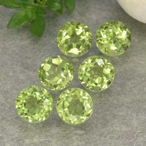 2.61ctw Natural Light Lively Green Peridot, Round, VVS-VS