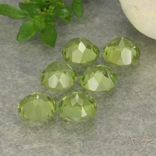 Peridot Gemstones in 4.5 mm (calibrated) Size for Sale, Peridot Stones in Light Lively Green Color
