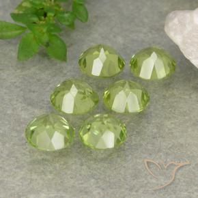 Peridot Gemstones in 4.5 mm (calibrated) Size for Sale, Peridot Stones in Light Green Color
