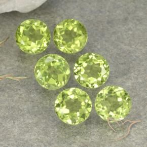 2.58 ctw Green Peridot Stones, Natural Peridot in Round Facet Shape for Sale