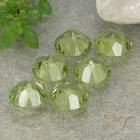 Peridot Gemstones in 4.5 mm (calibrated) Size for Sale, Peridot Stones in Light Green Color